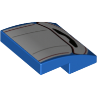 Набор LEGO Slope Curved 2 x 2 x 2/3 with White Panel and Black and Red Detailling Print, Голубой