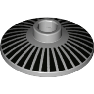 Деталь LEGO Dish 2 x 2 Inverted [Radar] with Black Stripes / Radiant print, Светлый сине-серый