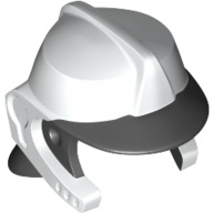 Minifig Helmet with Black Peak and Neck Protector Pattern