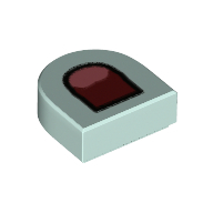 Tile 1 x 1 Half Circle with Open Mouth print