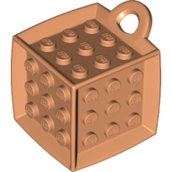 Набор LEGO Die - 6 Sided with 3 x 3 Centre Studs, and Ring (DOTS), Flesh