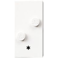 Braille Brick 2 x 4 with 2 Studs ? and '*' print
