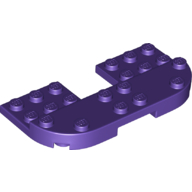 Деталь LEGO Plate Round Corners 4 x 8 x 2/3 Half Circle with Reduced Knobs, Темно-фиолетовый