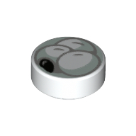 Tile Round 1 x 1 with Tangyuan print