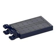 Деталь LEGO Tile Special 2 x 3 with 2 Clips without Tab between Clips with Solar Panel print, Темно-синий