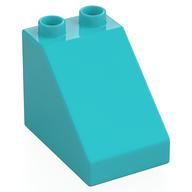 Деталь LEGO Duplo, Brick 3 x 2 x 2 Slope, Средне-лазурный