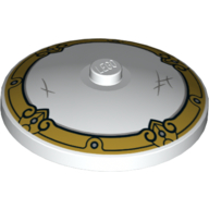 Dish 4 x 4 Inverted [Radar] with Gold Edge, and Scuff Marks Print
