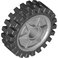 Набор LEGO Wheel Rim 24 x 7 with Black Tyre, Светлый сине-серый