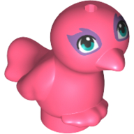 Набор LEGO Animal, Bird, Feet Joined, Dark Turquoise Eyes, Medium Lavender Eye Shadow Print, Бесцветный