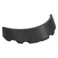 Деталь LEGO Windscreen 3 x 6 x 1 Curved with Rectangular Stud Holder in Bottom, Жемчужный титановый