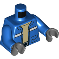 Деталь LEGO Верхняя часть мини-фигурки № 5625, Голубой