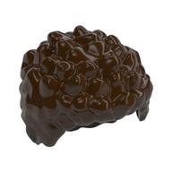 Деталь LEGO Minifig Hair Coiled and Short, Темно-коричневый