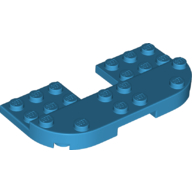 Деталь LEGO Plate Round Corners 4 x 8 x 2/3 Half Circle with Reduced Knobs, Темно-лазурный
