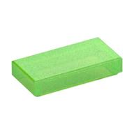 Деталь LEGO Плитка 1 x 2, с пазом, Прозрачный зеленый опаловый
