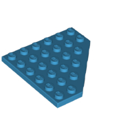 Набор LEGO Wedge Plate 6 x 6 Cut Corner, Dark Azure