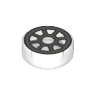 Tile Round 1 x 1 with Dark Bluish Grey Cockpit print