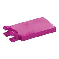 Деталь LEGO Tile Special 2 x 3 with 2 Clips without Tab between Clips, Пурпурный