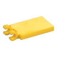 Деталь LEGO Tile Special 2 x 3 with 2 Clips without Tab between Clips, Желтый