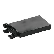 Деталь LEGO Tile Special 2 x 3 with 2 Clips without Tab between Clips, Черный