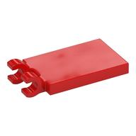 Деталь LEGO Tile Special 2 x 3 with 2 Clips without Tab between Clips, Красный