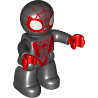 Деталь LEGO Duplo Figure Spider-Man Black and Red Print, Черный