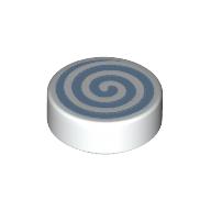 Деталь LEGO Tile Round 1 x 1 with Tiger print, Белый