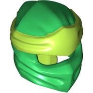 Деталь LEGO Wrap with Long Back Knot, Lime Band Pattern, Зеленый