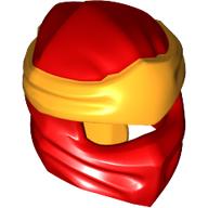 Деталь LEGO Wrap with Long Back Knot, Bright Orange Band Pattern, Красный