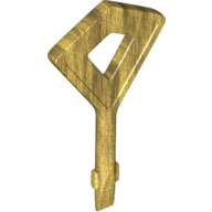 Деталь LEGO Tile Remover Key Diamond [DOTS], Жемчужно-золотой