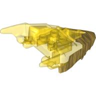 Деталь LEGO Creature Body Part, Dragon Head with Trans-Yellow Horns Pattern, Жемчужно-золотой