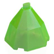 Деталь LEGO Minidoll Skirt, Full, Octagonal, No Feet, Прозрачный зеленый опаловый