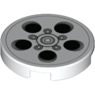 Tile Round 2 x 2 with Wheel Cover print