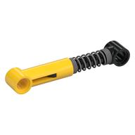 Деталь LEGO Technic Shock Absorber 6.5L with Hard Spring, Tight Coils at End, Black Rod [Complete Assembly], Желтый