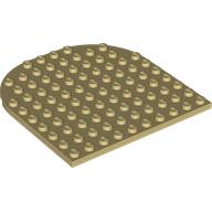 Деталь LEGO Plate 10 x 10 with Rounded End, Песочный