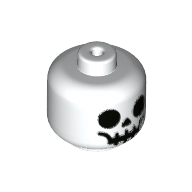 Minifig Head Baby / Toddler with Skeleton Face Print