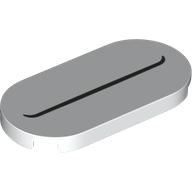 Tile Round 2 x 2 with Black Line / Mouth print