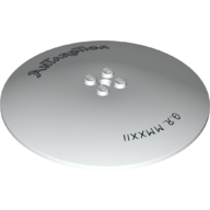 Деталь LEGO Dish 10 x 10 Inverted [Radar] with 'Antarctic' and 'GR MMXXI' print, Белый