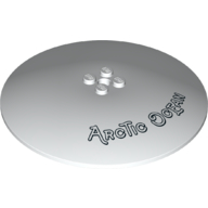 Деталь LEGO Dish 10 x 10 Inverted [Radar] with 'Arctic Ocean' print, Белый