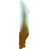Набор LEGO Weapon Sword with Jagged Edges, Double Axle Hole with Marbled Trans-Light Blue Pattern, Pearl Gold