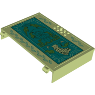 Plate Special Book 11 x 16 with 2 x 4 Container, 2 x 4 Studs on Edge, Hole with 'Antonia',  Animals on Dark Turquoise Background print