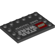 Набор LEGO Plate Special 4 x 6 with Studs on 3 Edges with 'STAR WARS DARK TROOPER' print, Черный
