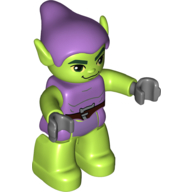 Деталь LEGO Duplo Figure Green Goblin, Medium Lavendar Hat and Tunic Print, Средне-лавандовый
