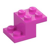 Деталь LEGO Кронштейн 3 x 2 x 1 1/3, с нижним держателем штырька, Темно-розовый