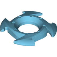 Набор LEGO Ring 4 x 4 with 2 x 2 Hole and 4 Arrow Ends (Ninjago Spinner Crown), Medium Azure