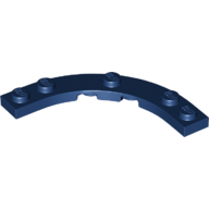 Деталь LEGO Plate Round Corner 5 x 5 with 4 x 4 Round Cutout, Темно-синий