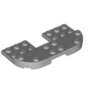 Деталь LEGO Plate Round Corners 4 x 8 x 2/3 Half Circle with Reduced Knobs, Светлый сине-серый