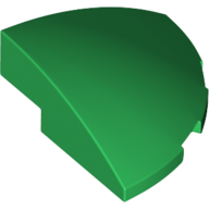 Набор LEGO Brick Round Corner, Curved 3 x 3 x 1 Quarter Circle, Зеленый