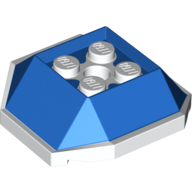 Набор LEGO Brick Wedge Sloped 4 x 4 with Green Slopes Pattern (Koopa Troopa Shell), Голубой