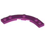 Деталь LEGO Plate Round Corner 5 x 5 with 4 x 4 Round Cutout, Пурпурный
