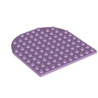 Деталь LEGO Plate 10 x 10 with Rounded End, Лавандовый